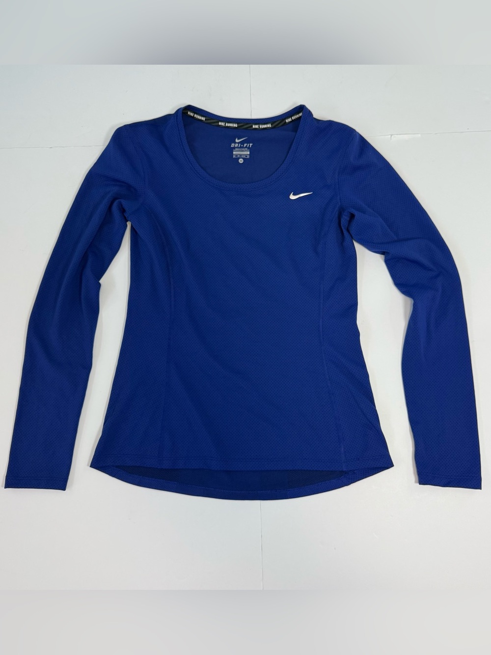 Nike Running Dri-FIT Long Sleeve Scoop Neck Top - Blue